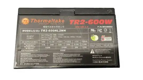 Thermaltake Tr-600Cus Tr2-600W 600W Atx12V V2.3 Sli Ready Crossfire Ready Power
