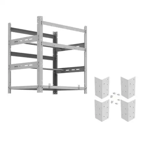 Aaawave The Sluice V.2 12 Gpu Mining Frame And 4 Pcs Of Stacking Brackets White