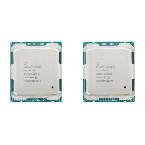2Pcs Intel Xeon E5-2667 V4 Sr2P5 3.20Ghz Cache 8Core Lga2011-3 Cpu Processor