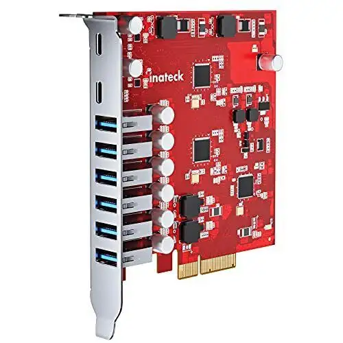 Pcie To Usb 3.2 Gen 2 Extension Card With 20 Gbps Bandwidth 6 Usb 8 Ports