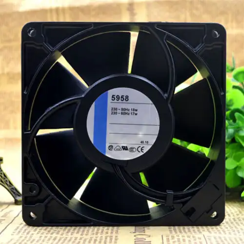 230V 18W 2700R/Min 5958 Cooling Fan 127X127X38Mm