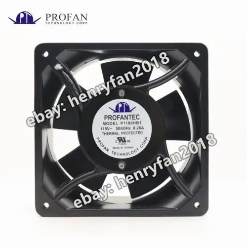 Profantec P1189Hbt Ac 115V 0,26A 50/60Hz 17617689Mm 2Pin Cabinet Ventola di raffreddamento