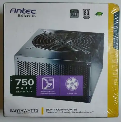 Antec Earthwatts Ea-750 Green 750 Watt Sli Crossfire 80 Plus Bronze Power Supply