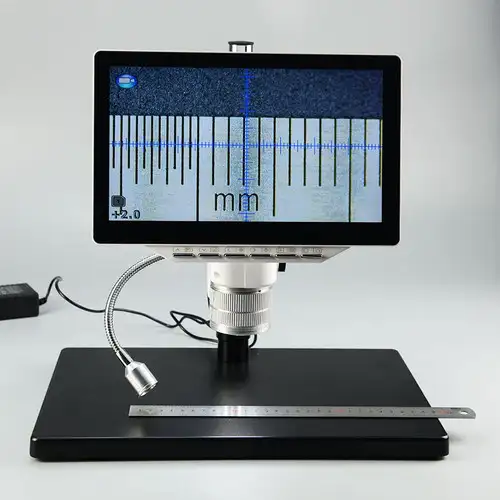 Zoom digital 14X-90X pantalla LCD HDMI estéreo microscopio para teléfono móvil de reparación de soldadura