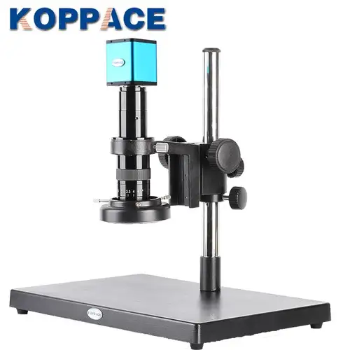KOPPACE HDMI HD Auto Focus Industry Microscope 32X-205X C-Mount Industrial lens LED Ring Light Autofocus Digital Microscope