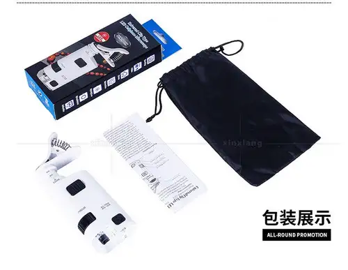 DHL 100set 80-120X LED Microscope Universal Clip-type Cellphone Microscope Magnifier with LED Lamp Magnifiers Loupe