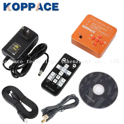 KOPPACE 2.1X-180X 21MP Full HD 1080P 60FPS HDMI Industry Microscope 0.7X-4.5X Zoom Objective Trinocular Stereo Microscope