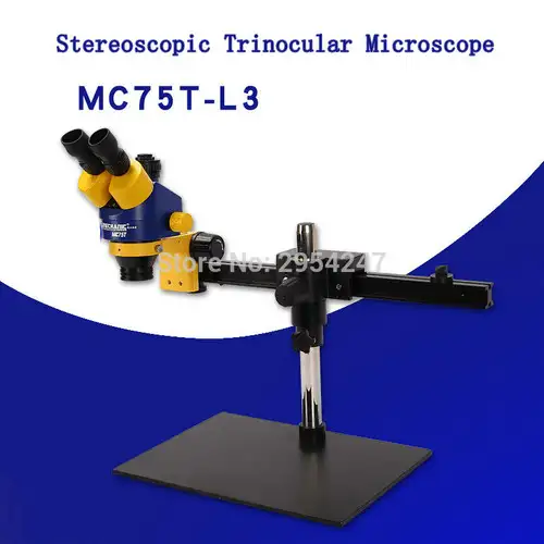 Mechanic Mobile Phone Repair HD MC75T-L3 Stereoscopic Trinocular Microscope Two-Way Slide Continuous Zoom Adjustable Microscope
