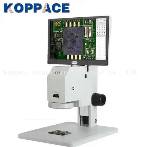 KOPPACE 12X-77X 2 million pixels HDMI HD Industrial Microscope Industrial Measuring Microscope 11.6 inch HD monitor