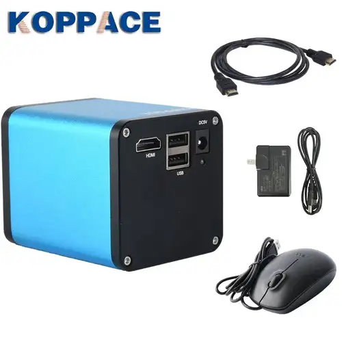 KOPPACE 10X-254X 2 millions de pixels HDMI Microscope industriel Microscope électronique industriel Moniteur HD de 13,3 pouces.