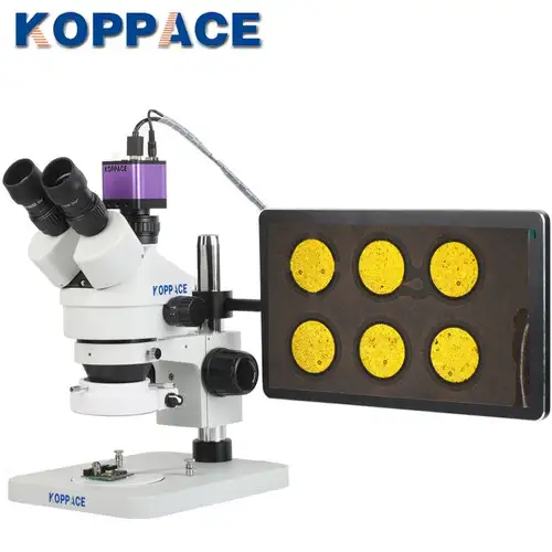 KOPPACE 7.5X-266X 2 million pixels HDMI HD Industrial Microscope Industrial Electron Microscope 13.3 inch HD monitor