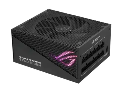 Asus Rog Strix 1000W 80+ Gold Aura Edition Full Modular Power Source- Black