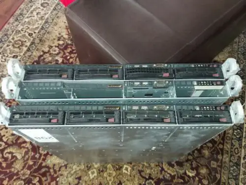 3 Supermicro 1U Server Blades C813M1004K & Seagate 6Tb Harddrives