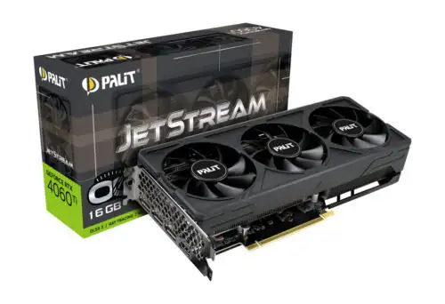 Palit Rtx4060 Ti Jetstream Oc 16Gb Ddr6 Hdmi 3 Dp 2595Mhz Gpu Graphics Card