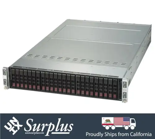 4 Node 2U 24 Bay Sas2 6Gbps Hw Raid Server X9Drt-Hf 8X E5-2667 V2 3.3Ghz 64 Core