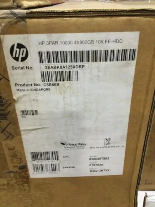 Hpe 3Par Storeserv 10000 4X900Gb 6G Sas 10K Fips (C8R66B)