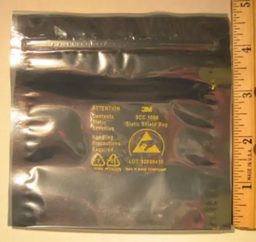 5 000 Esd Anti-Static Shielding Bags 4" X 4" Zip-Top