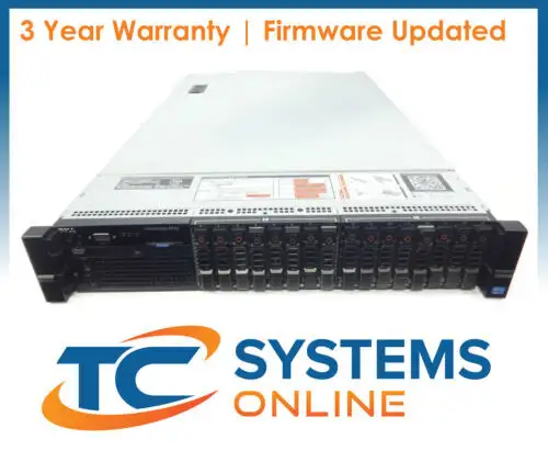 Dell Poweredge R720 16 2X E5-2630V2 2.6Ghz=12Core 64Gb 16X1.2Tb 10K H710