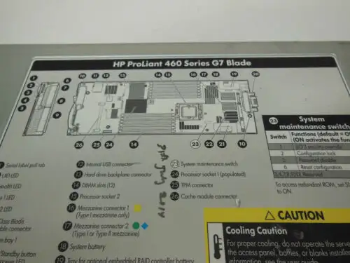 Hp Bl460C G7 With 2 Hex Core 2.66 Ghz(X5650) 96 Gb/2X300 Gb Sas 10K Dual Port