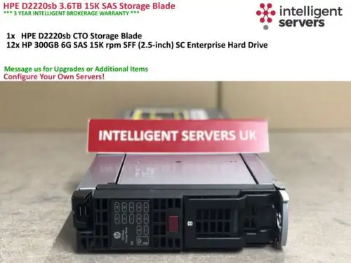 Hpe D2220Sb 3.6Tb 15K 6G Sas Storage Blade Qw918A