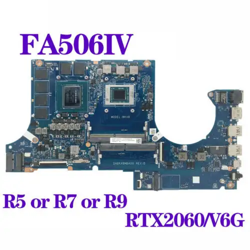 Motherboard For Asus Tuf A15 Fa506Iv Dabkxbmbad0 Rev:D R7-4800 Rtx2060 6Gb