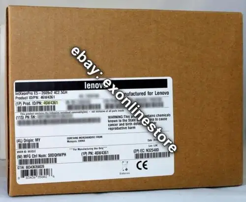 46W4361 - Intel Xeon E5-2609 V2 4C 2.5Ghz 10Mb 1333Mhz 80W For X3650M4