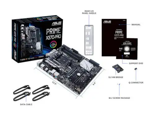 Asus Prime X370 Pro Rev 1.03 Amd X370 Socket Am4 Sata 6Gb/S Atx Motherboard