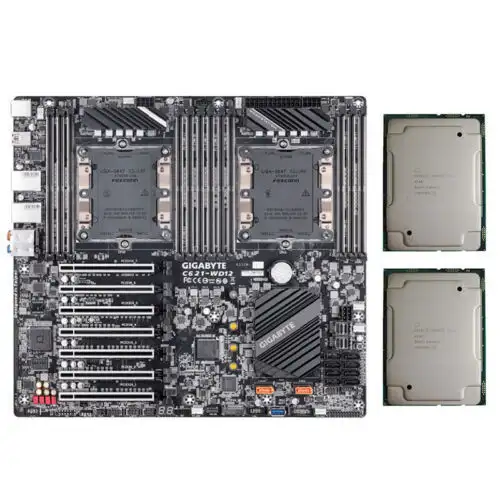 Gigabyte C621-Wd12 Lga3647 Motherboard Intel Xeon Gold 6138 1.8Ghz 40C/80T