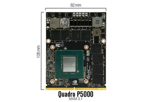 Clevo P775Tm1: Quadro P5000; 16Gb Gddr5; N17E-Q5; Mxm 3.1; 82X105M; Gpu Upgrade
