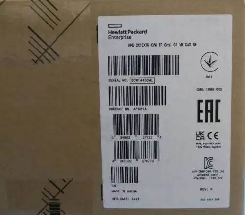 Hpe 2X1Ex16 Kvm Ip Console Switch G2 With Virtual Media And Cac Af621A