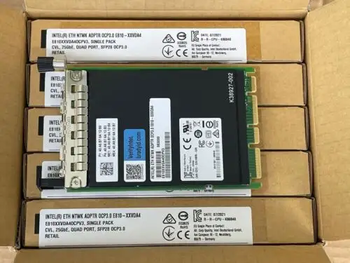 Intel E810-Xxvda4Ocpv3 Ethernet 10/25Gb 4-Port Sfp28 Ocp 3.0 Adapter Pci-E 4 X16