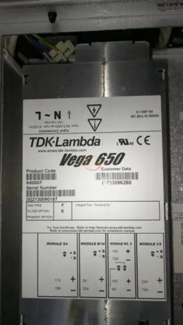 Tdk-Lambda Vega 650 K60007 Power Supply