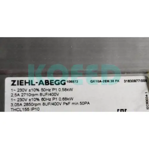 Ziehl-Abegg Qk10A-2Dm.48.Fk 106876 Cooling Fan 230/400V ?480Mm Cross Flow Fan