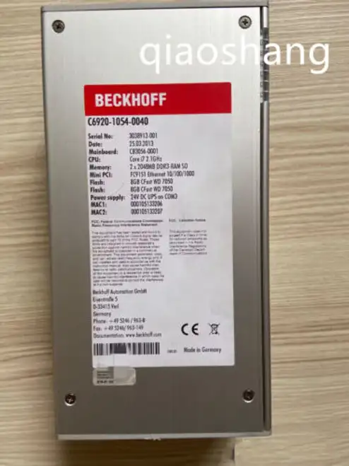 C6920-1054-0040 Beckhoff Fedex Or Dhl