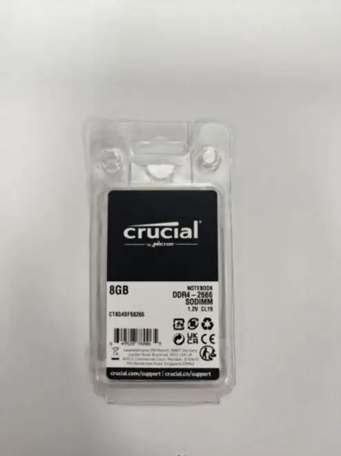 Lot 100Pcs Crucial 8Gb 2666Mhz Ddr4 Sodimm Pc4-21300 Laptop Memory Ct8G4Sfs8266