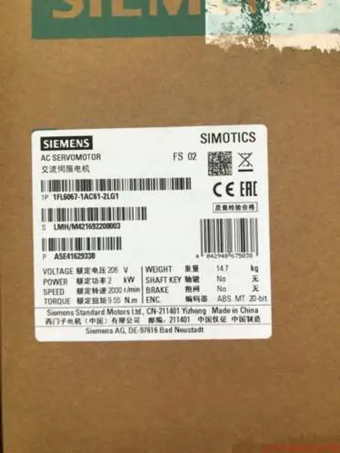 New 1Fl6067-1Ac61-2Lg1 2Kw 400V Ac