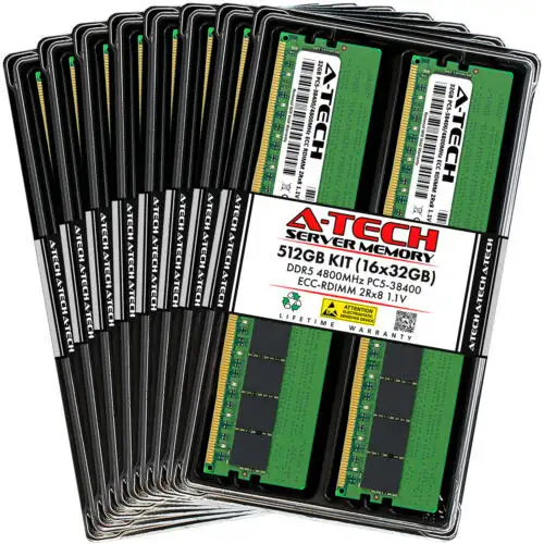 512Gb 16X32Gb Pc5-4800 Rdimm Dell Poweredge Xe8640 Memory Ram