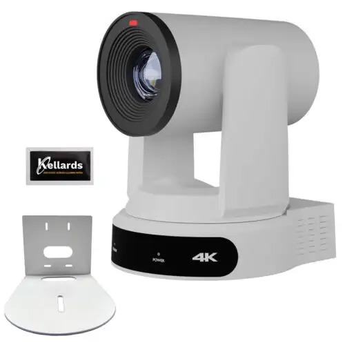 Ptzoptics Move 4K Camera With 30X Optical Zoom (White) W/ Wall Bracket & Wipes