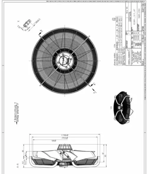Ziehl-Abegg Fc091-Sds.7Q.V7 Axial Fan 400V 3~ Ip54 Air-Conditioner Cooling Fan