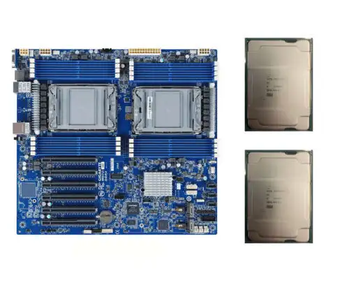 Gigabyte Md72-Hb3 Motherboard + 2X Intel Xeon Gold 6336Y Es Cpu 24 Cores 2.2Ghz