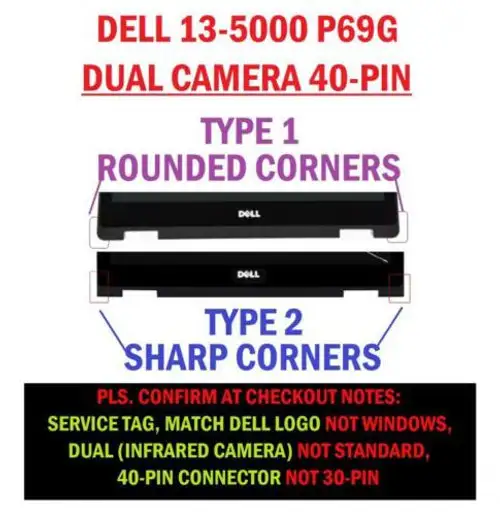 Nv133Fhm-A11 13.3" Fhd Touch Lcd Assembly Dell Inspiron 13 7368