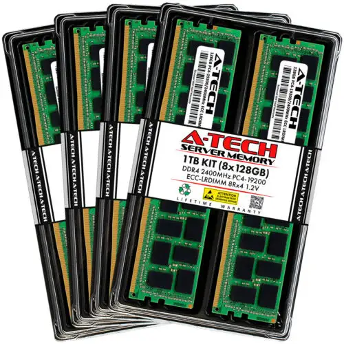 A-Tech 1Tb 8X 128Gb Pc4-19200 Ddr4 Ecc Load Reduced Lrdimm Server Memory Ram