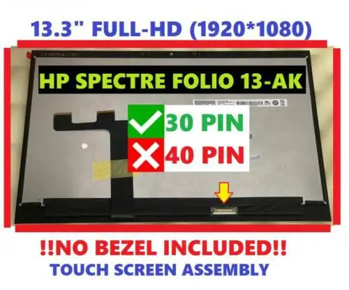 Hp Folio Convertible 13-Ak0023Dx 13-Ak1016Nr Lcd Display Touch Screen Fhd