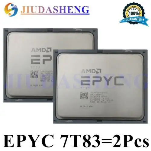 2 Pcs Amd Milan Epyc 7T83 Cpu Processor Oem Version 2.45Ghz 64-Cores 256Mb Sp3
