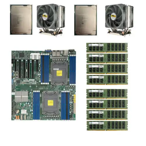 Supermicro X12Dpi-N6 Motherboard+Intel 8360Y Es 2.2Ghz 36Croe 2+16Gb 2400 Ram8