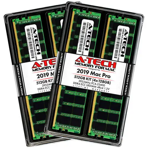 512Gb 4 X 128Gb Ddr4 2933Y Lr Dimm 23400 Memory Ram For Apple Mac Pro 2019 A1991