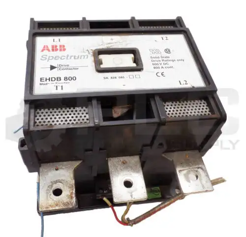 Abb Ehdb 800 Sk 828 085 Drive Contactor 600Vdc 800A W/ Sk828100-Af Coil 110-120V
