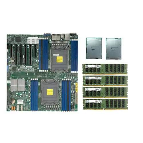 2X Intel Xeon Platinum 8351N Cpu +Supermicro X12Dpi-N6 Motherboard +4X16Gb Ram