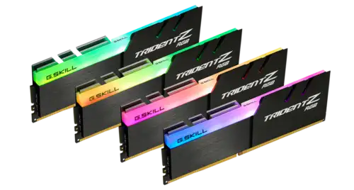G.Skill 32Gb (4 X 8Gb) Pc4-32000 Ddr4 4000 Cl15 Rgb With Tridentz Rgb Heatsinks