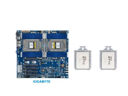 Amd Epyc 7T83 2+Gigabyte Mz72-Hbo Motherboard 64 Core 2.45Ghz Combination